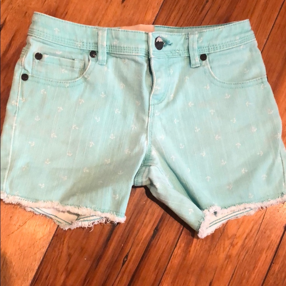 Roxy size 10 denim shorts with anchors